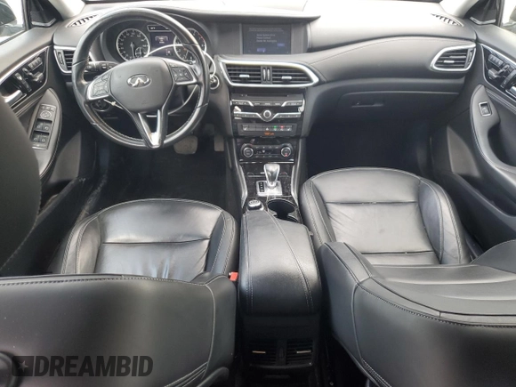 2017 Infiniti QX30 Premium with VIN SJKCH5CR2HA024168, listed as a Copart auction lot 59262525 with 61,846 mi miles and Salvage title. Bid and sale history available at DreamBid. Image 8.
