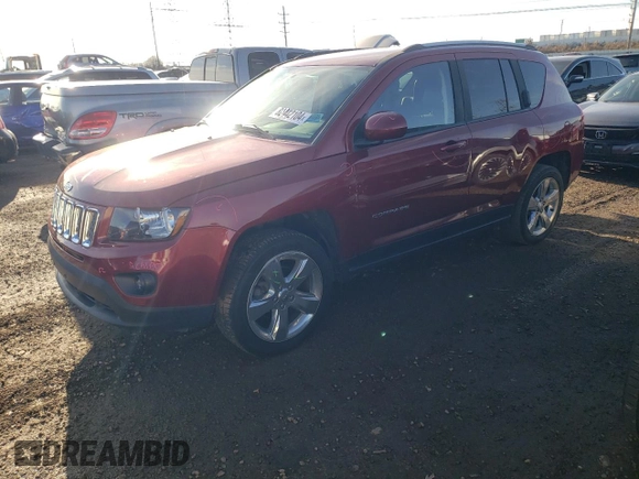 2015 Jeep Compass High Altitude Edition with VIN 1C4NJDEB6FD244760, listed as a Copart auction lot 82442104 with 90,720 mi miles and Salvage Title. Bid and sale history available at carsss.com. Image 1.