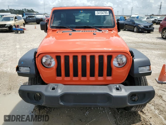 2023 Jeep Wrangler Sport S with VIN 1C4HJXDG7PW675321, listed as a Copart auction lot 54154795 with 10,269 mi miles and Salvage Title. Bid and sale history available at DreamBid. Image 5.