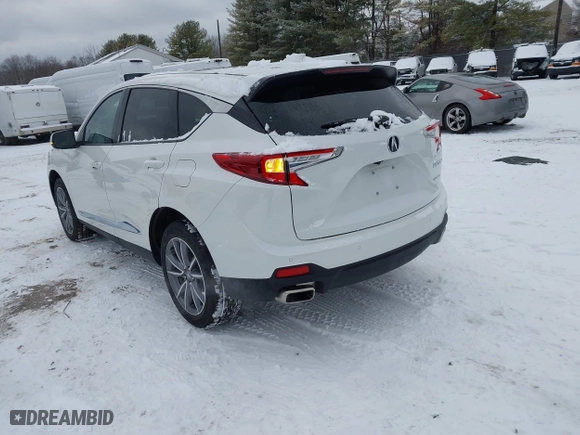 2024 Acura RDX w/Technology Package with VIN 5J8TC2H50RL024506, listed as a IAAI auction lot 41269206 with 4,279 mi miles. Bid and sale history available at carsss.com. Image 3.