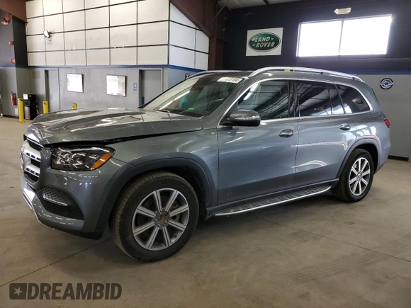 2021 Mercedes-Benz GLS 450 with VIN 4JGFF5KE1MA433451, listed as a Copart auction lot 47578184 with 30,296 mi miles and Salvage Title. Bid and sale history available at DreamBid. Image 1.