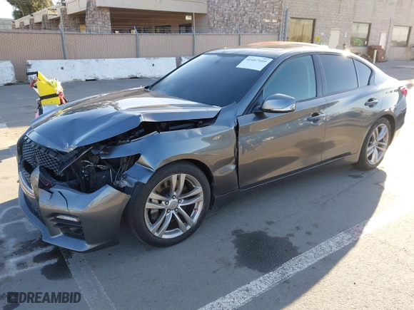 2015 Infiniti Q50 Premium with VIN JN1BV7APXFM333101, listed as a IAAI auction lot 41667109 with 112,477 mi miles. Bid and sale history available at carsss.com. Image 18.