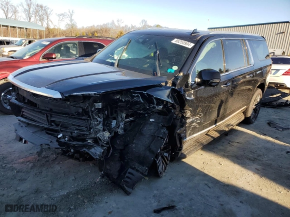 2021 GMC Yukon XL Denali with VIN 1GKS2JKL1MR290903, listed as a Copart auction lot 86250904 with 75,465 mi miles and Salvage Title. Bid and sale history available at carsss.com. Image 1.