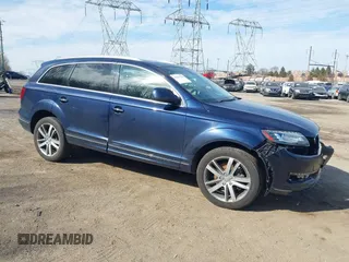 2015 Audi Q7 Premium Plus z VIN WA1LGAFEXFD014159, wystawiony jako IAAI lot #41627768 z przebiegiem 124 288 mil mil oraz . Historia ofert i sprzedaży dostępna na DreamBid. Obrazek 1.