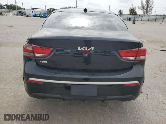 2022 Kia Rio S with VIN 3KPA24AD1NE454960, listed as a Copart auction lot 61937574 with 28,452 mi miles and Salvage Title. Bid and sale history available at carsss.com. Image 6.
