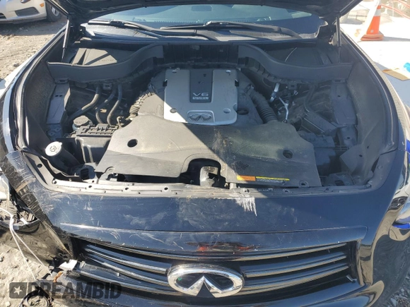 2016 Infiniti QX70 with VIN JN8CS1MU5GM671150, listed as a Copart auction lot 52482345 with 138,204 mi miles and Salvage title. Bid and sale history available at DreamBid. Image 12.