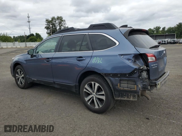 2018 Subaru Outback Limited with VIN 4S4BSENC6J3342566, listed as a Copart auction lot 60337535 with 79,704 mi miles and Salvage title. Bid and sale history available at DreamBid. Image 2.