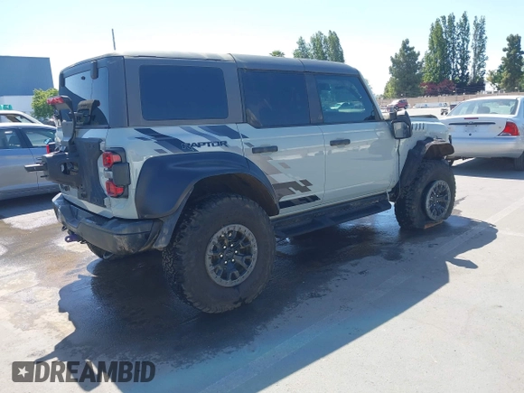 2023 Ford Bronco Raptor with VIN 1FMEE5JR7PLC04106, listed as a IAAI auction lot 42316422 with 6,859 mi miles and . Bid and sale history available at DreamBid. Image 4.