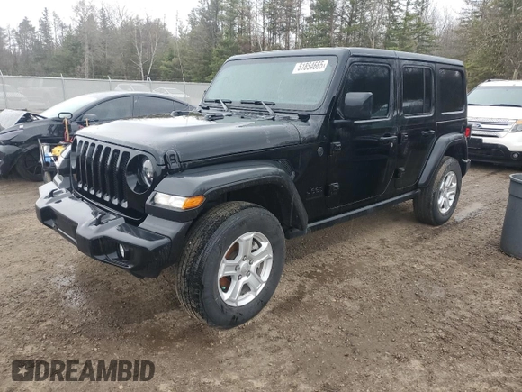 2023 Jeep Wrangler Sport S with VIN 1C4HJXDN4PW506453, listed as a Copart auction lot 51854665 with 40,940 mi miles and Clean title. Bid and sale history available at DreamBid. Image 1.