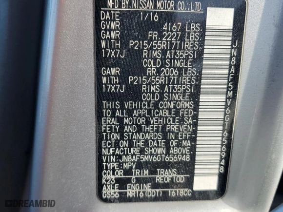 2016 Nissan Juke SL with VIN JN8AF5MV6GT656948, listed as a Copart auction lot 88307055 with 121,618 mi miles and Salvage Title. Bid and sale history available at carsss.com. Image 12.