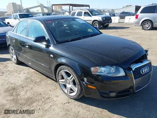 2007 Audi A4 2.0T with VIN WAUAF78E37A040912, listed as a IAAI auction lot 41383082 with 132,491 mi miles. Bid and sale history available at carsss.com. Image 1.