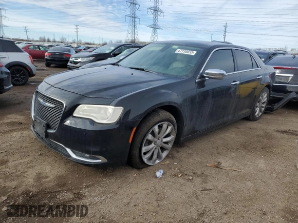 2017 Chrysler 300 with VIN 2C3CCAKGXHH616482, listed as a Copart auction lot 47110555 with 156,055 mi miles and Salvage Title. Bid and sale history available at carsss.com. Image 1.