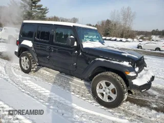 2022 Jeep Wrangler Unlimited Willys Sport with VIN 1C4HJXDN0NW207099, listed as a Copart auction lot 43395805 with 55,529 mi miles and Salvage Title. Bid and sale history available at DreamBid. Image 4.