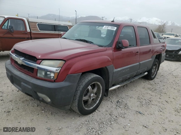 2004 Chevrolet Avalanche Z71 with VIN 3GNEK12T84G170855, listed as a Copart auction lot 51017005 with 189,205 mi miles and Salvage Title. Bid and sale history available at carsss.com. Image 1.