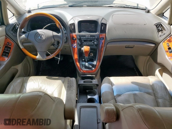 2002 Lexus RX 300 z VIN JTJHF10UX20292220, wystawiony jako Copart lot #57919815 z przebiegiem 248 645 mil mil oraz Czysty tytuł • Clean title. Historia ofert i sprzedaży dostępna na DreamBid. Obrazek 8.