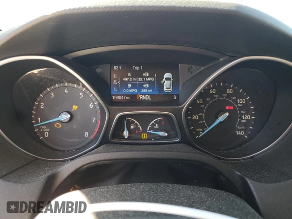 2017 Ford Focus SE with VIN 1FADP3F29HL327312, listed as a Copart auction lot 48533925 with 199,047 mi miles and Salvage Title. Bid and sale history available at carsss.com. Image 9.
