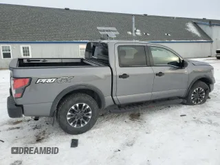 2024 Nissan Titan Pro-4X with VIN 1N6AA1ED1RN115335, listed as a Copart auction lot 42597585 with 5,381 mi miles and Salvage title. Bid and sale history available at DreamBid. Image 3.
