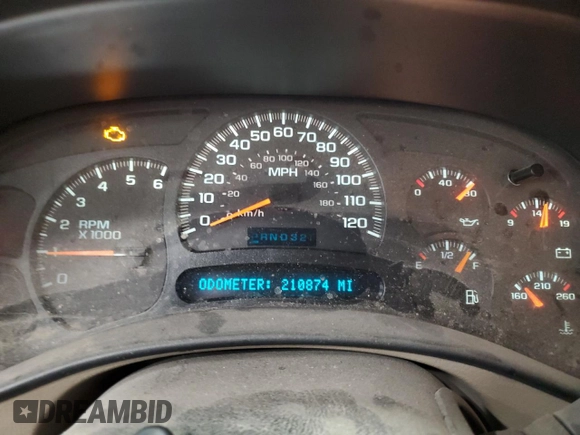 2004 Chevrolet Avalanche Z71 with VIN 3GNEK12T54G295232, listed as a Copart auction lot 59736585 with 210,874 mi miles and Salvage title. Bid and sale history available at DreamBid. Image 9.