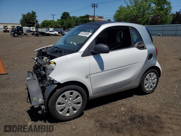 2016 Smart fortwo Passion with VIN WMEFJ5DA5GK123218, listed as a Copart auction lot 58978095 with 73,608 mi miles and Salvage title. Bid and sale history available at DreamBid. Image 1.