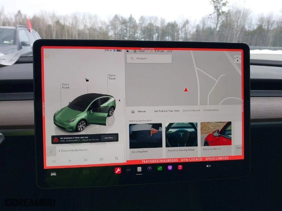 2024 Tesla Model Y Long Range with VIN 7SAYGDEE3RA285205, listed as a IAAI auction lot 41707572 with 22,506 mi miles. Bid and sale history available at carsss.com. Image 19.
