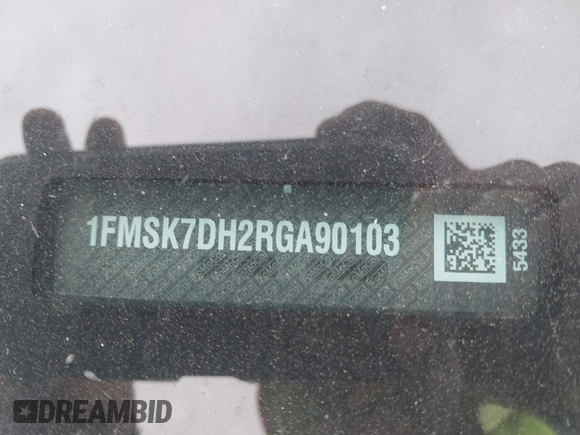 2024 Ford Explorer XLT z VIN 1FMSK7DH2RGA90103, wystawiony jako IAAI lot #41536145 z przebiegiem 19 666 mil mil oraz . Historia ofert i sprzedaży dostępna na DreamBid. Obrazek 9.