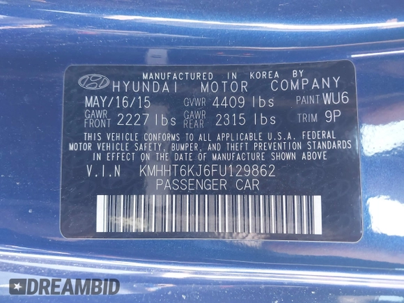 2015 Hyundai Genesis Coupe 3.8L Base с VIN KMHHT6KJ6FU129862, выставлен на аукционе IAAI как лот 41320928 с пробегом 125 357 миль миль и . История ставок и продаж доступна на DreamBid. Изображение 9.