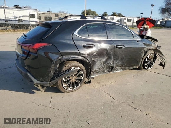 2021 Lexus UX 250h z VIN JTHX9JBH0M2054209, wystawiony jako Copart lot #45482125 z przebiegiem Nie podano mil oraz Szkoda całkowita • Salvage title. Historia ofert i sprzedaży dostępna na DreamBid. Obrazek 3.