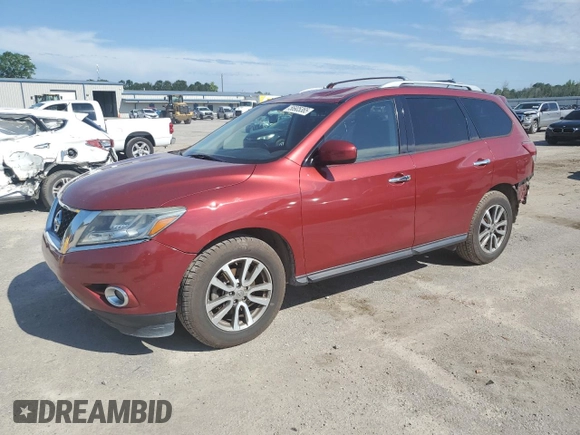 2016 Nissan Pathfinder S with VIN 5N1AR2MN1GC617035, listed as a Copart auction lot 56905365 with 162,939 mi miles and Clean title. Bid and sale history available at DreamBid. Image 1.