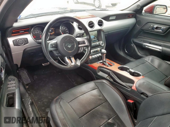 2015 Ford Mustang EcoBoost Premium with VIN 1FATP8UH5F5380428, listed as a Copart auction lot 58417675 with 91,201 mi miles and Salvage title. Bid and sale history available at DreamBid. Image 8.