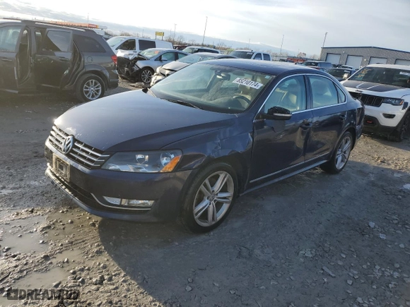 2013 Volkswagen Passat TDI SE with VIN 1VWBN7A32DC122579, listed as a Copart auction lot 85210174 with 164,495 mi miles and Salvage Title. Bid and sale history available at carsss.com. Image 1.