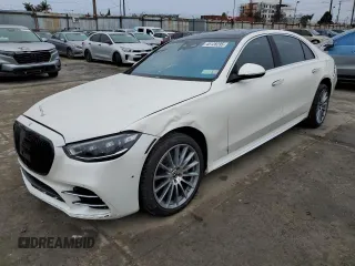 2023 Mercedes-Benz S-Class S 500 with VIN W1K6G6DB1PA209925, listed as a Copart auction lot 45128295 with 20,406 mi miles and Salvage Title. Bid and sale history available at carsss.com. Image 1.