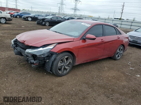 2023 Hyundai Elantra SEL with VIN KMHLS4AGXPU617964, listed as a Copart auction lot 55487845 with 32,060 mi miles and Salvage title. Bid and sale history available at DreamBid. Image 1.