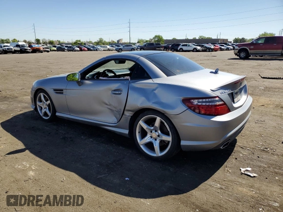 2015 Mercedes-Benz SLK-Class SLK 250 with VIN WDDPK4HA9FF102437, listed as a Copart auction lot 55301104 with 79,313 mi miles and Salvage Title. Bid and sale history available at carsss.com. Image 2.