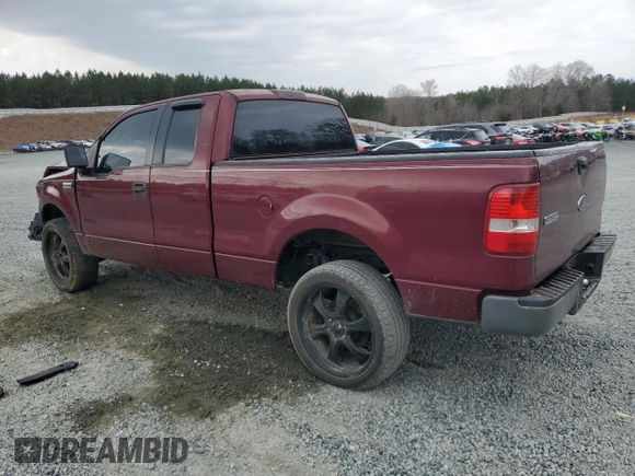 2005 Ford F-150 STX with VIN 1FTRX12W65NA78366, listed as a Copart auction lot 44186555 with 0 mi miles and Salvage Title. Bid and sale history available at carsss.com. Image 2.