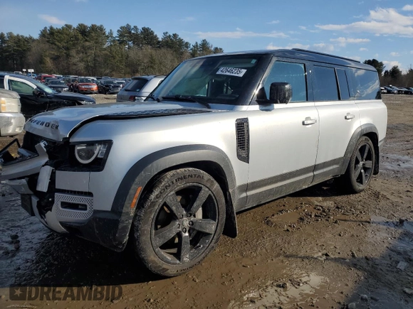2023 Land Rover Defender with VIN SALEJFEUXP2229892, listed as a Copart auction lot 42646235 with Not provided miles and Salvage title. Bid and sale history available at DreamBid. Image 1.