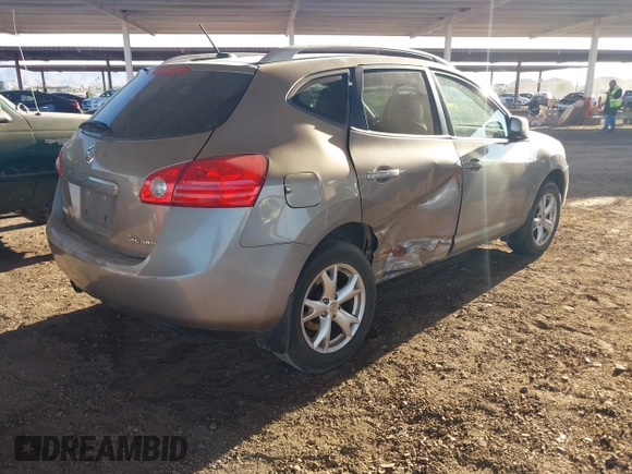 2009 Nissan Rogue S with VIN JN8AS58V69W443344, listed as a IAAI auction lot 41048622 with 189,996 mi miles. Bid and sale history available at carsss.com. Image 4.
