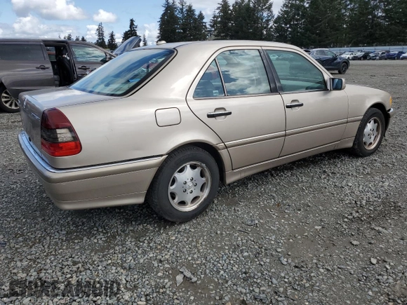 2000 Mercedes-Benz C 230 Kompressor with VIN WDBHA24GXYA855697, listed as a Copart auction lot 52633465 with 191,235 mi miles and Salvage Title. Bid and sale history available at carsss.com. Image 3.
