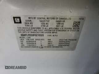 2015 GMC Terrain SLT with VIN 2GKFLYE30F6218320, listed as a Copart auction lot 48132305 with 158,629 mi miles and Salvage Title. Bid and sale history available at DreamBid. Image 13.