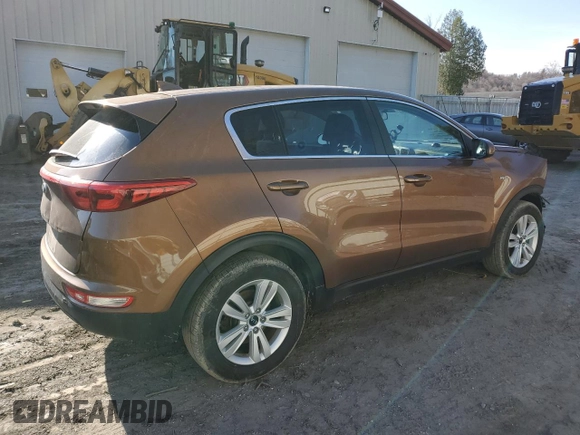2018 Kia Sportage LX with VIN KNDPMCAC0J7447496, listed as a Copart auction lot 49890975 with 76,702 mi miles and Salvage Title. Bid and sale history available at carsss.com. Image 3.