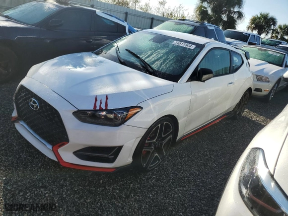 2021 Hyundai Veloster N with VIN KMHT36AH6MU010330, listed as a Copart auction lot 74517604 with 0 mi miles and Non Repairable. Bid and sale history available at carsss.com. Image 1.