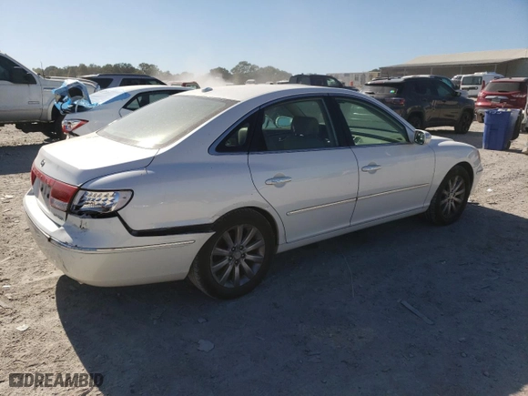 2009 Hyundai Azera Limited with VIN KMHFC46F99A345017, listed as a Copart auction lot 75139104 with 256,350 mi miles and Salvage Title. Bid and sale history available at carsss.com. Image 3.