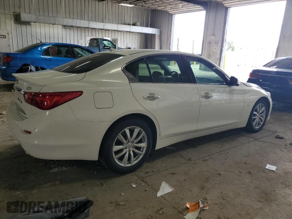 2015 Infiniti Q50 with VIN JN1BV7AR1FM422556, listed as a Copart auction lot 54864215 with 57,092 mi miles and Clean title. Bid and sale history available at DreamBid. Image 3.