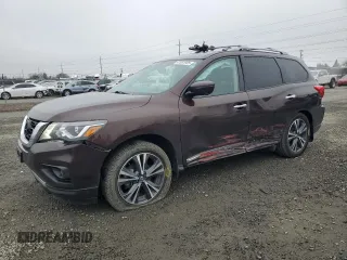 2020 Nissan Pathfinder Platinum z VIN 5N1DR2DMXLC576886, wystawiony jako Copart lot #47891905 z przebiegiem 74 964 mil mil oraz Szkoda całkowita • Salvage title. Historia ofert i sprzedaży dostępna na DreamBid. Obrazek 1.