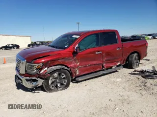 2020 Nissan Titan Platinum Reserve with VIN 1N6AA1EF5LN511759, listed as a Copart auction lot 81585534 with 94,700 mi miles and Salvage title. Bid and sale history available at DreamBid. Image 1.
