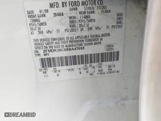 2008 Ford Edge Limited with VIN 2FMDK39C88BA47695, listed as a IAAI auction lot 41896975 with 207,151 mi miles. Bid and sale history available at carsss.com. Image 9.