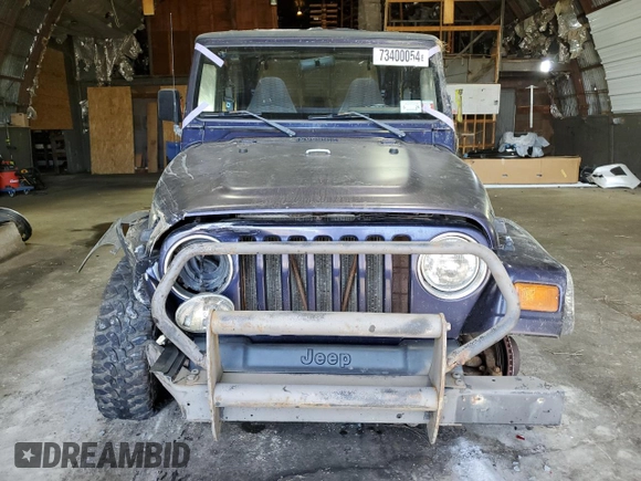 1998 Jeep Wrangler SE with VIN 1J4FY29P4WP792159, listed as a Copart auction lot 73400054 with 0 mi miles and Salvage Title. Bid and sale history available at carsss.com. Image 5.
