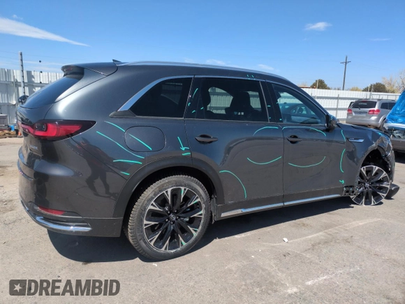 2024 Mazda CX-90 Premium Plus with VIN JM3KKEHA6R1151288, listed as a Copart auction lot 53040705 with 12,232 mi miles and Salvage title. Bid and sale history available at DreamBid. Image 3.