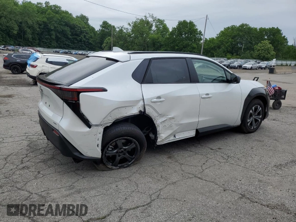 2024 Toyota bZ4X XLE with VIN JTMABACA2RA087660, listed as a Copart auction lot 61295995 with 2,288 mi miles and Salvage title. Bid and sale history available at DreamBid. Image 3.
