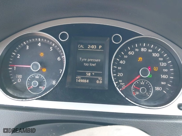 2010 Volkswagen CC Sport with VIN WVWML7AN1AE519333, listed as a IAAI auction lot 41552570 with 149,084 mi miles. Bid and sale history available at carsss.com. Image 7.