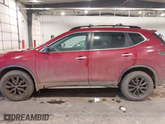 2017 Nissan Rogue SL with VIN 5N1AT2MV1HC828349, listed as a IAAI auction lot 41607853 with 155,061 mi miles. Bid and sale history available at carsss.com. Image 14.